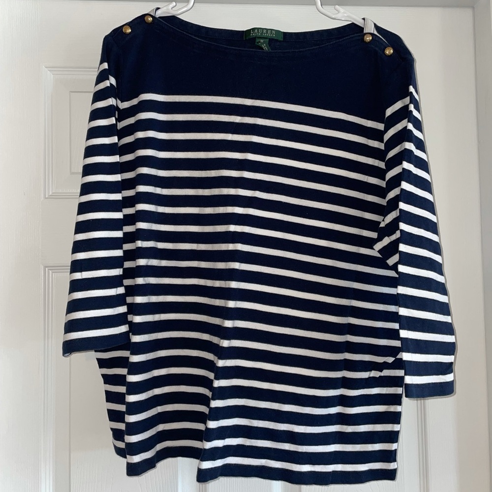 Blue & White Lauren by Ralph Lauren 3X 3/4 length